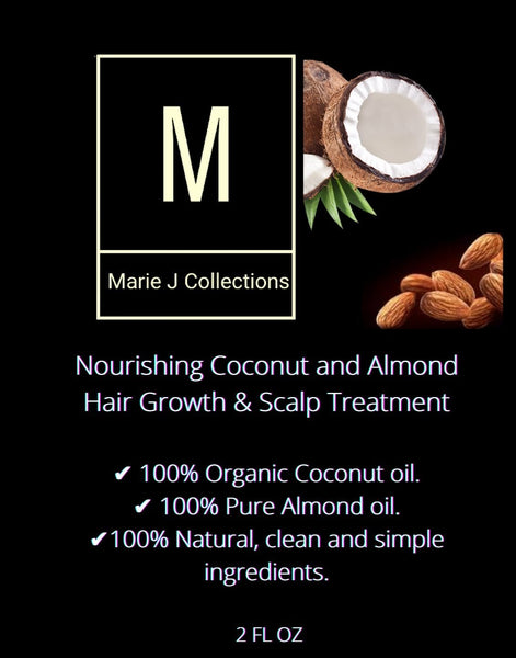 Nourishing Coconut and Almond Hair Growth & Scalp Treatment 2oz bottle